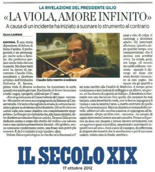 Il Secolo XIX 17 ottobre 2012