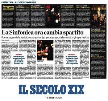 Il Secolo XIX 8 ottobre 2011